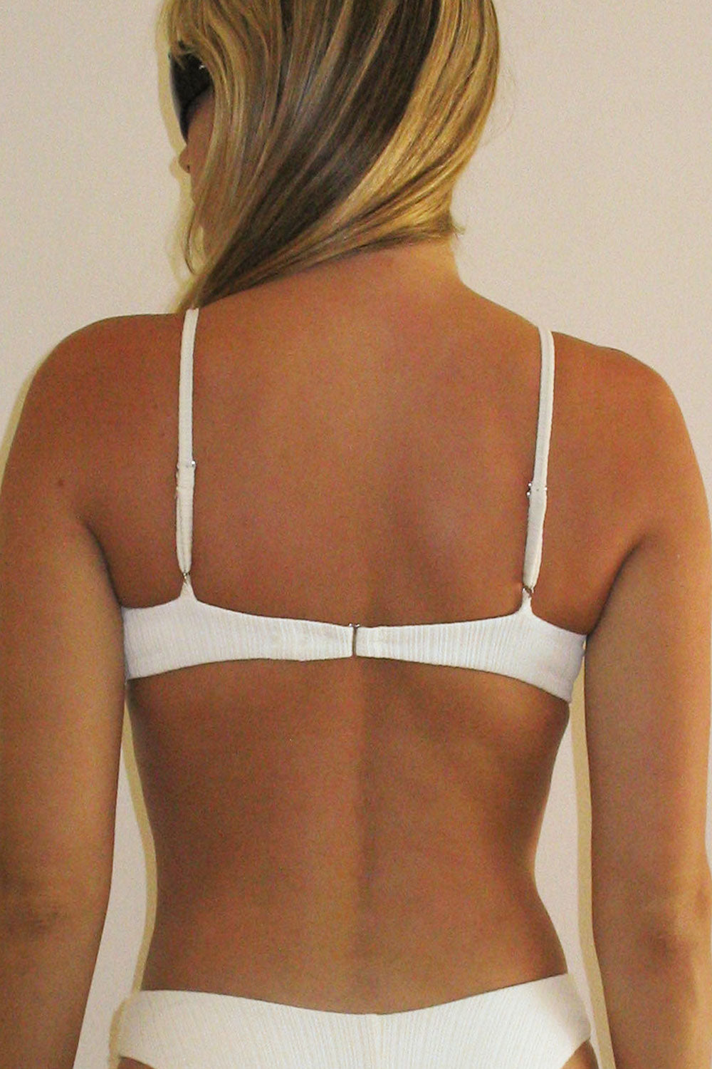 Pam Plissé Underwire Bikini Top  Optic White