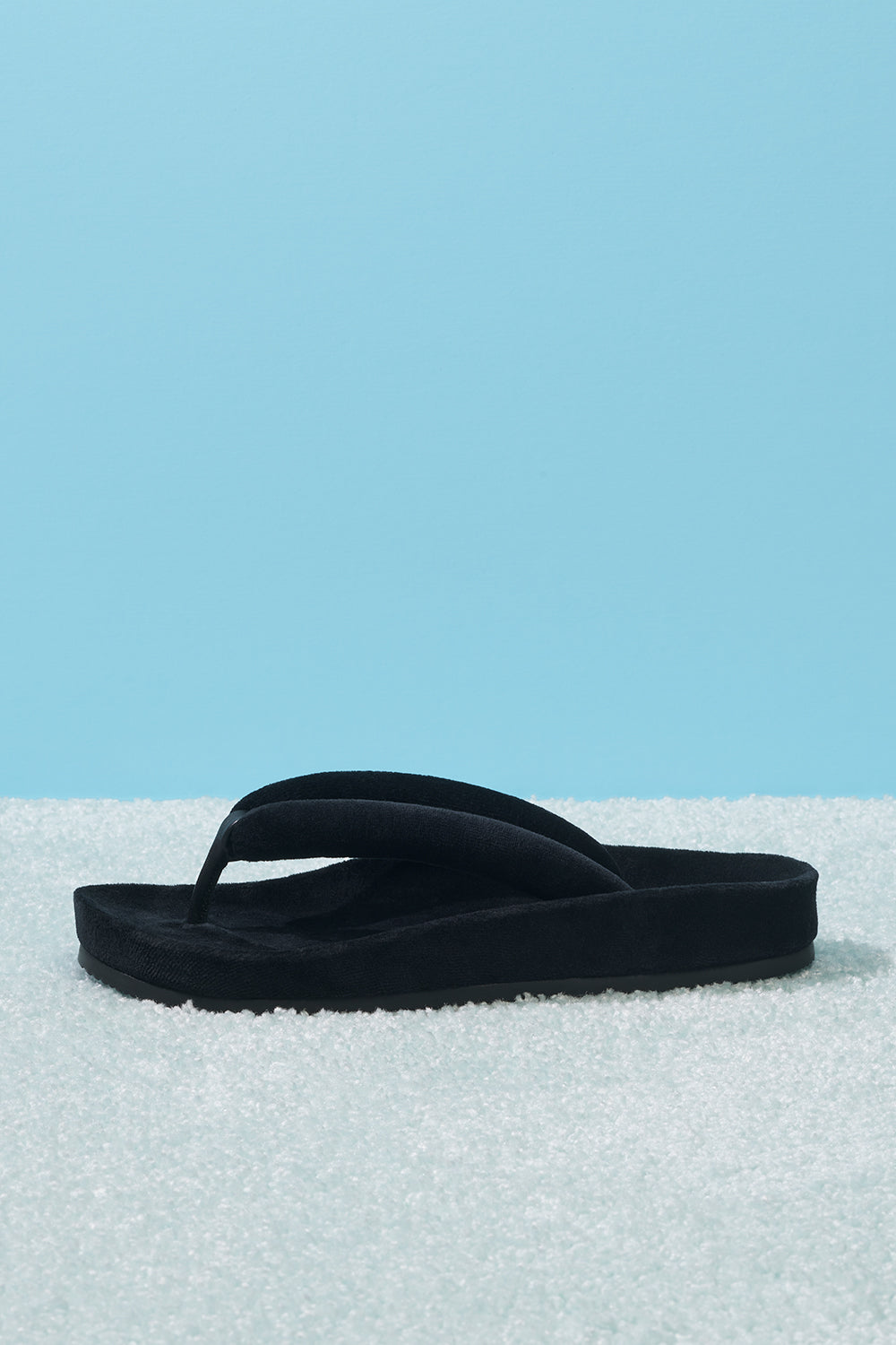Puffer Padded Flip Flop  Black