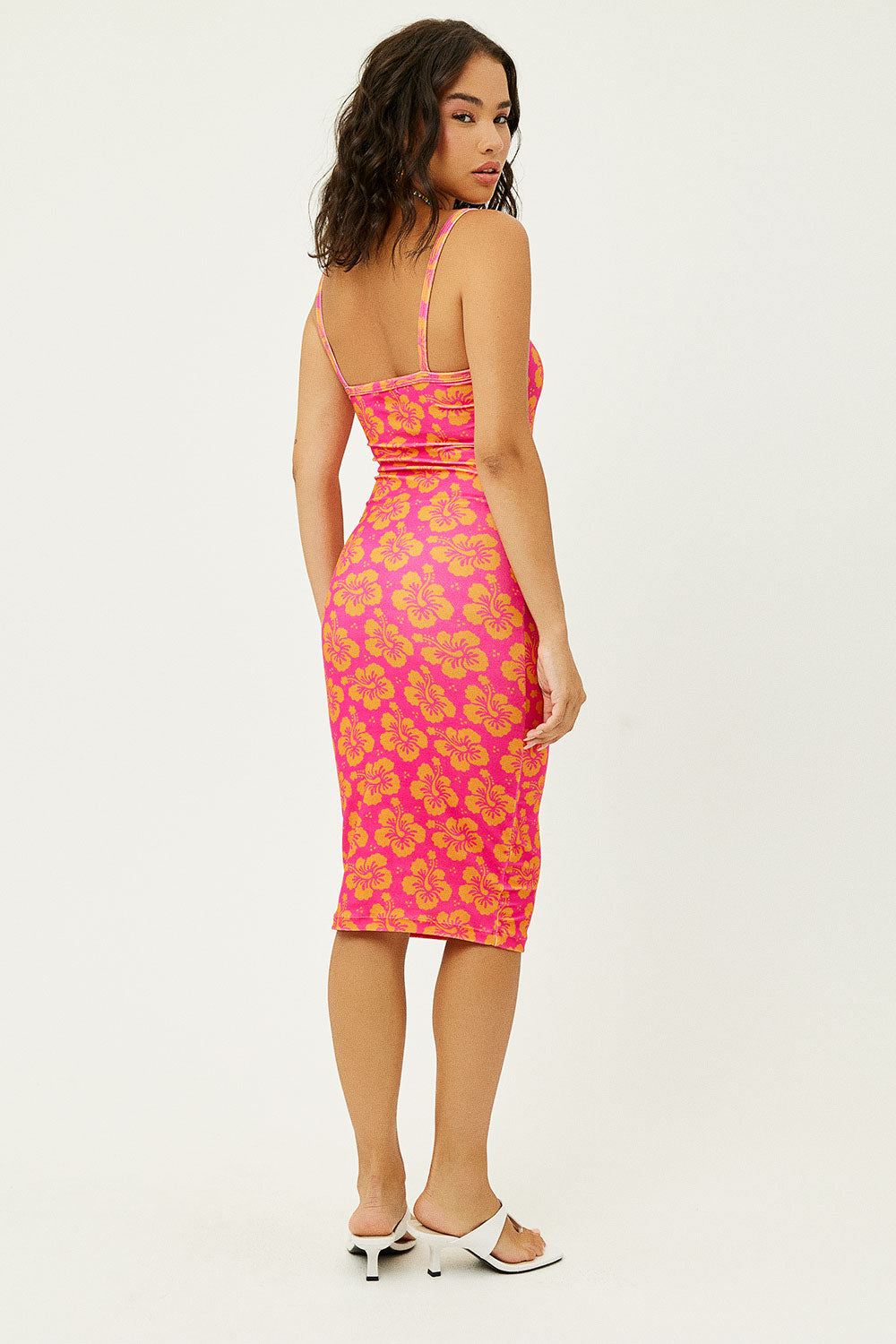 Quinn Terry Floral Dress  Hibiscus Honey