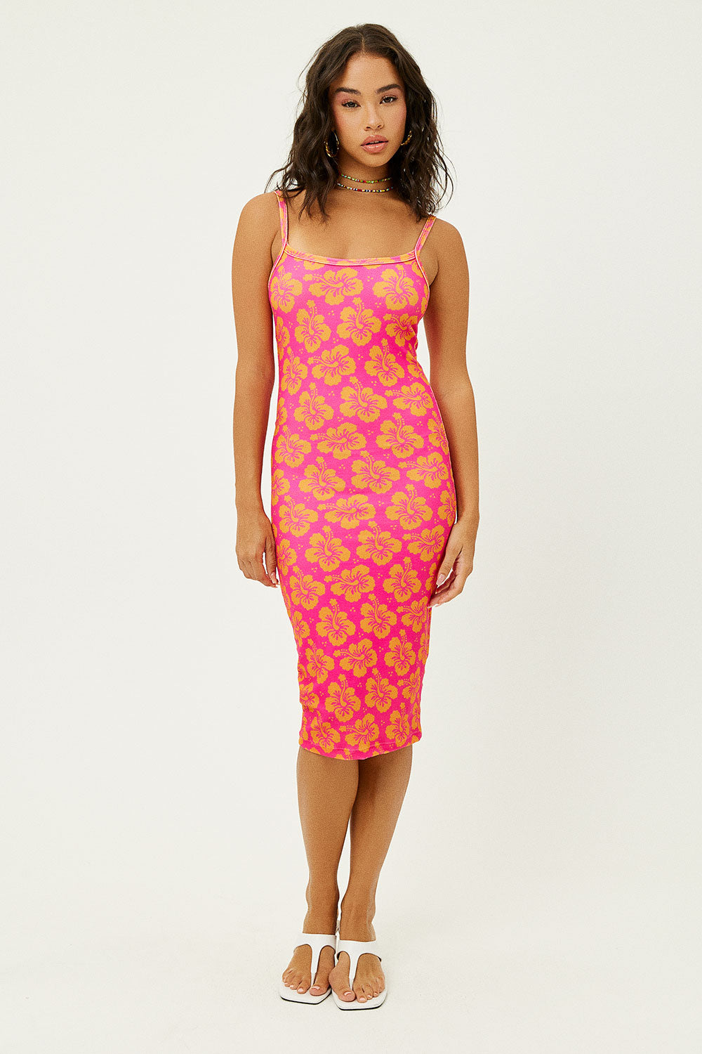 Quinn Terry Floral Dress  Hibiscus Honey