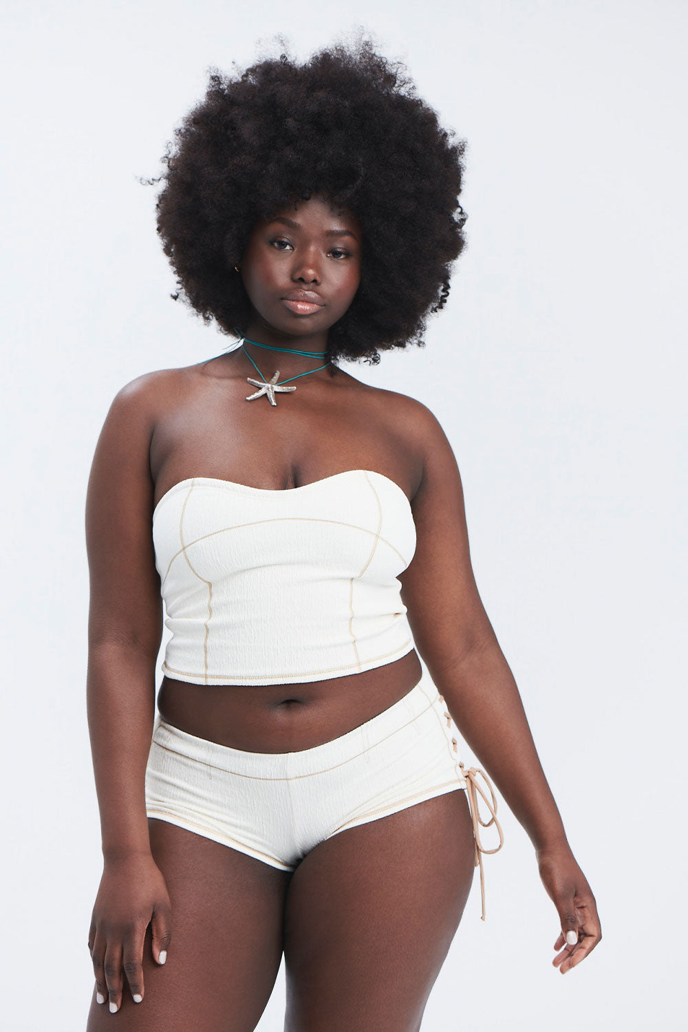 Blue Crush Full Coverage Boy Short  Sandstorm