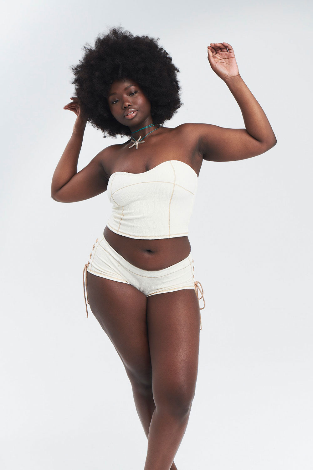 Blue Crush Full Coverage Boy Short  Sandstorm