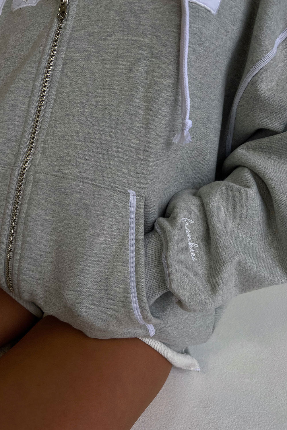 Slumber Zip Up Oversized Hoodie  Heather Grey