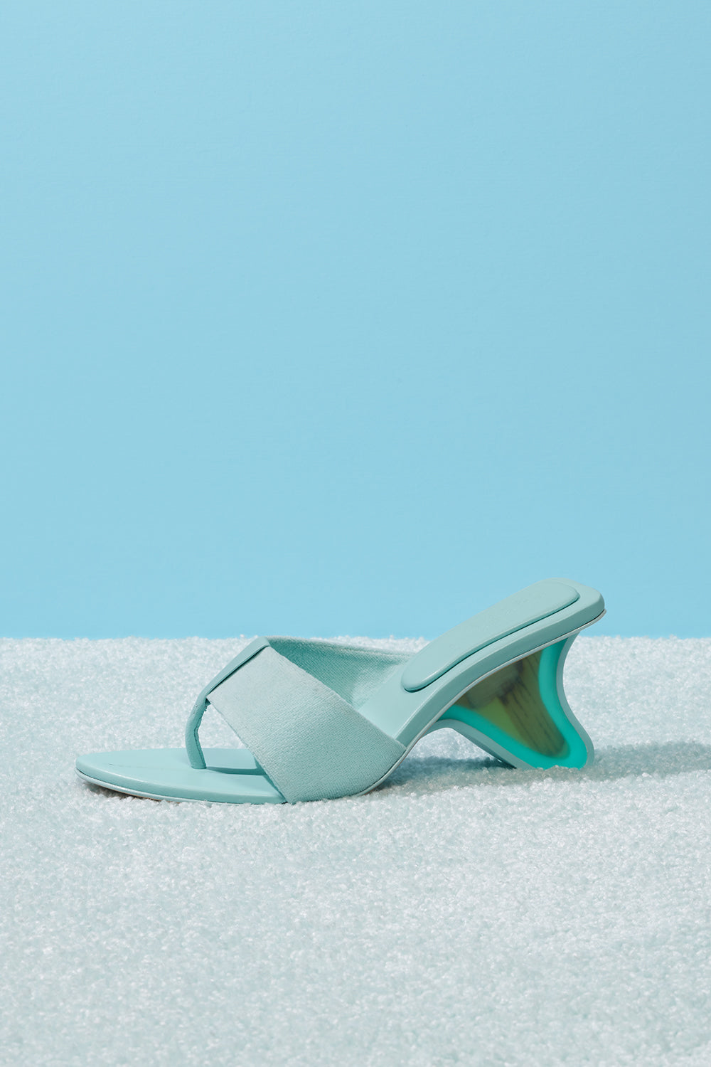 Surf Fin Heeled Sandal  Baby Blue