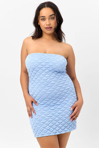 Taylor Strapless Tube Dress Baby Blue