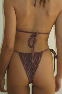 Tia Terry String Bikini Bottom Chocolate