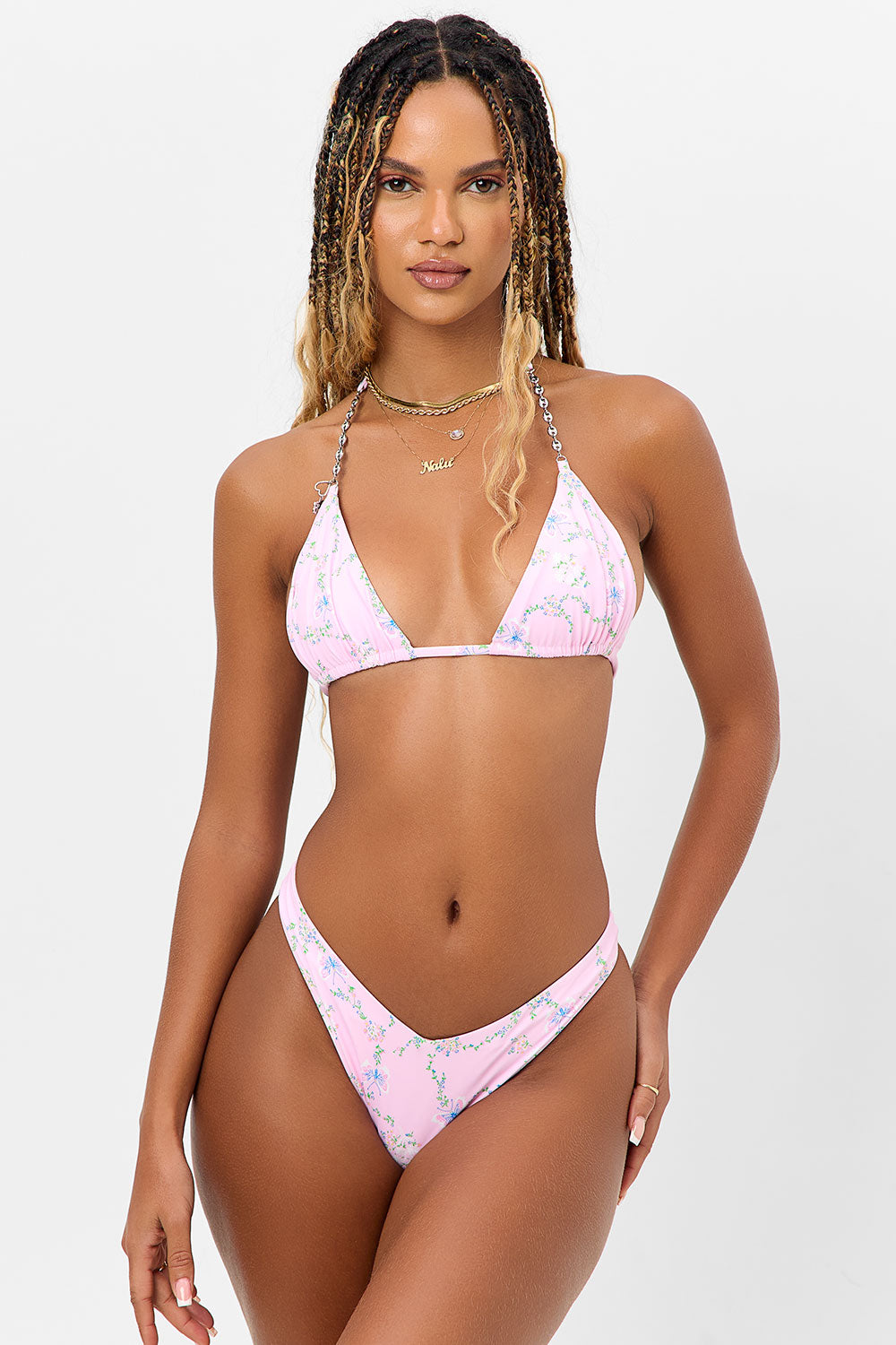 Tia Floral Chain Bikini Top  Fairytale