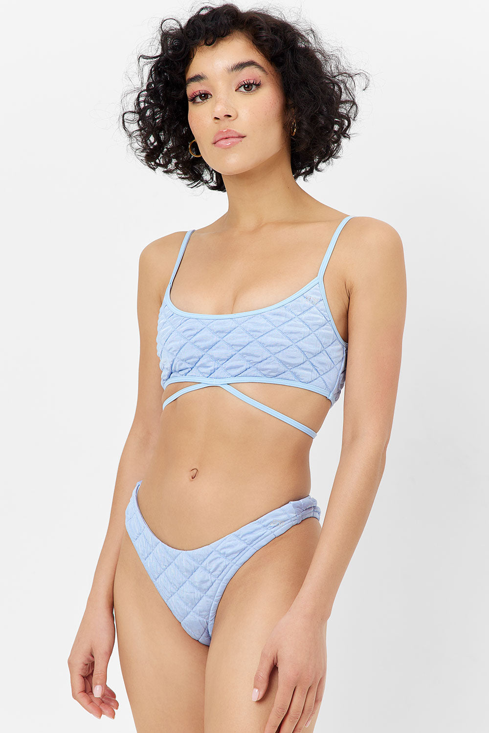 Waco Bralette Bikini Top  Baby Blue