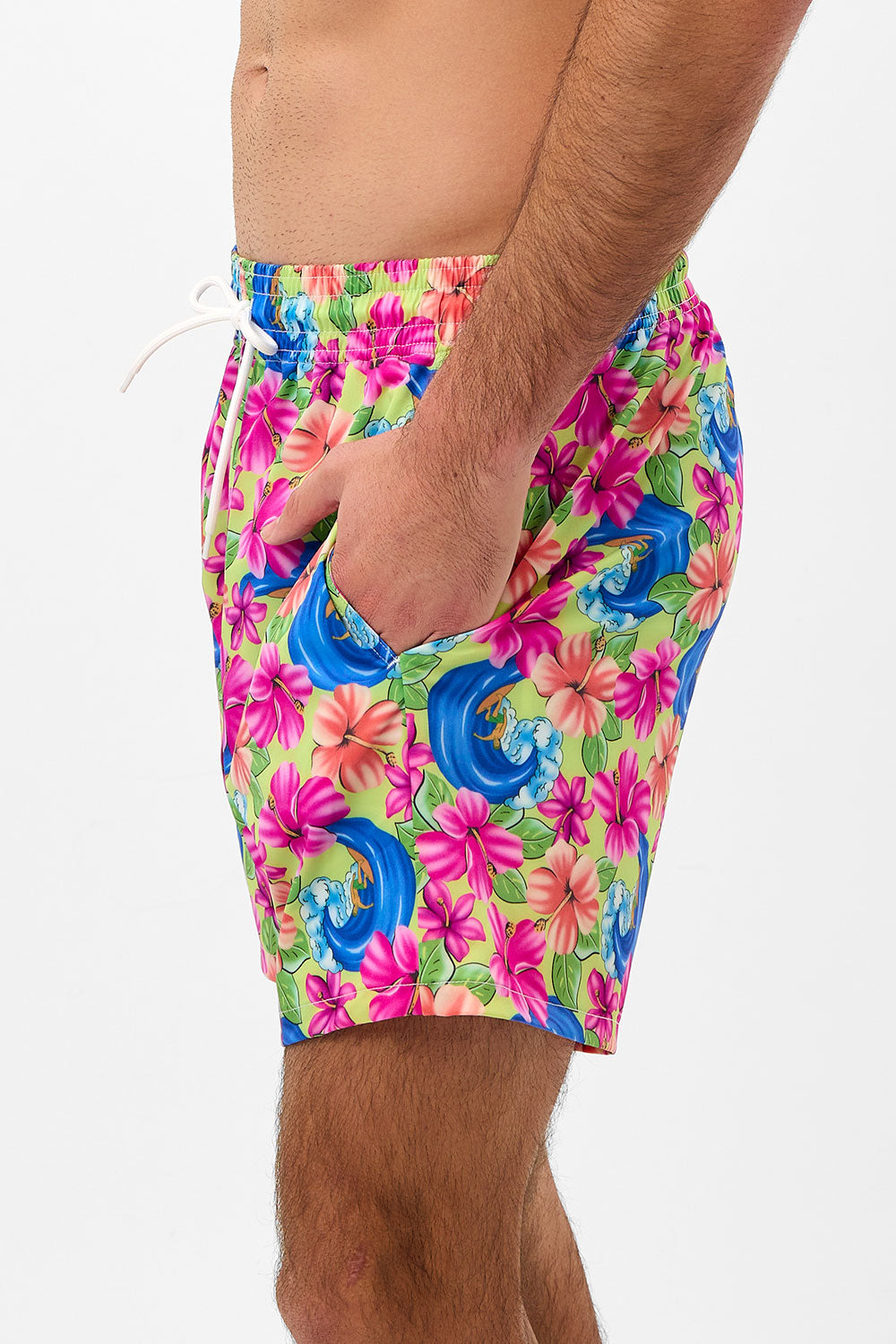 Winston Floral Unisex Board Short  Neon Surfer