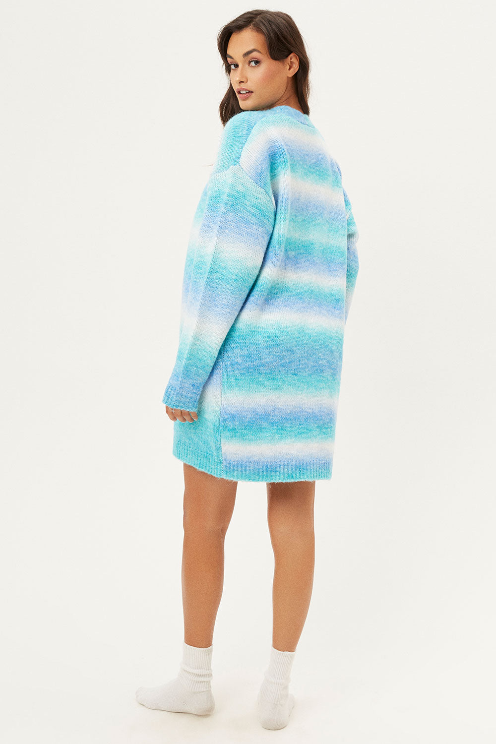 Zoe Knit Cardigan Sweater  Blue Horizon