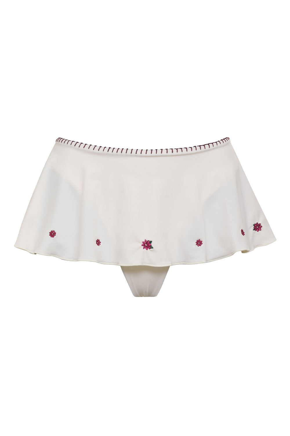 Izabella Embroidered Swim Skirt Bikini Bottom  Sea Fairy