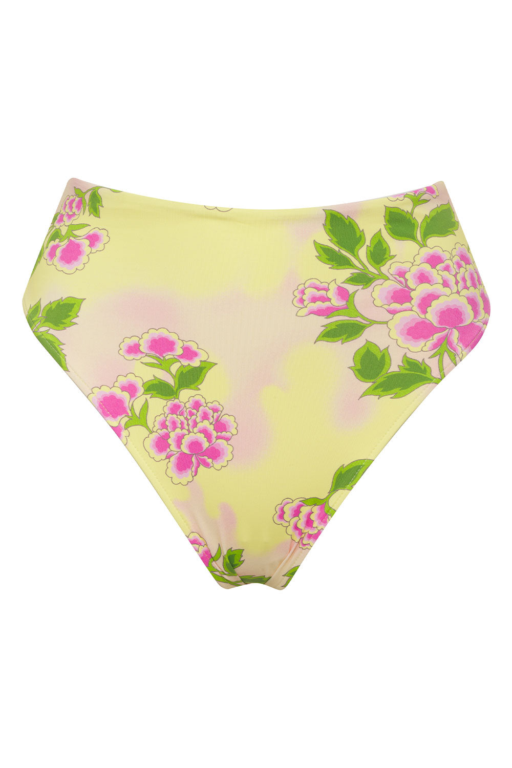 Jenna Floral High Waist Bikini Bottom - Mojito