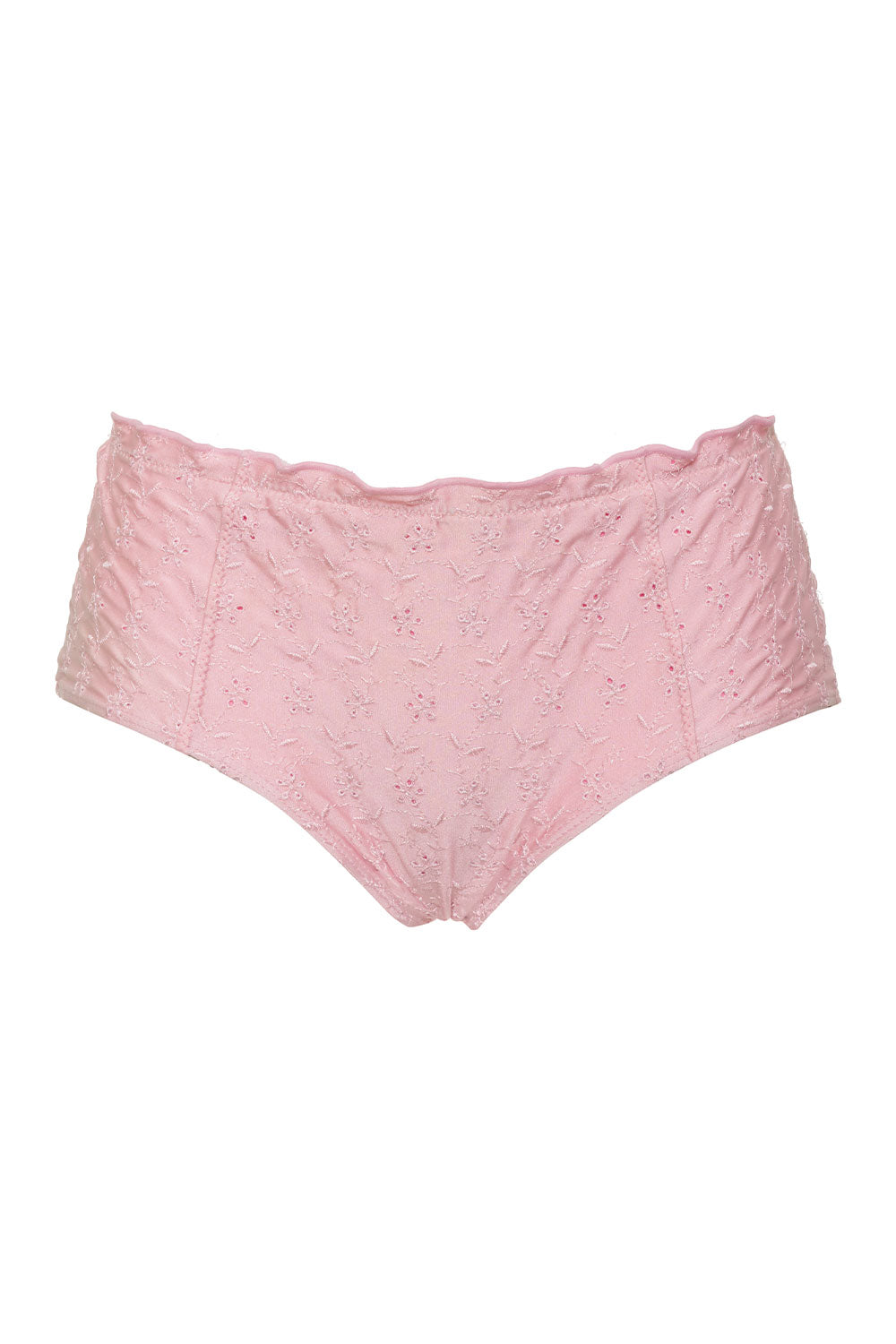 Lisa Eyelet Shine Bikini Bottom  Cherry Blossom