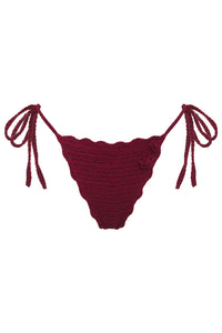 Mackenzie String Crochet Bikini Bottom Ruby