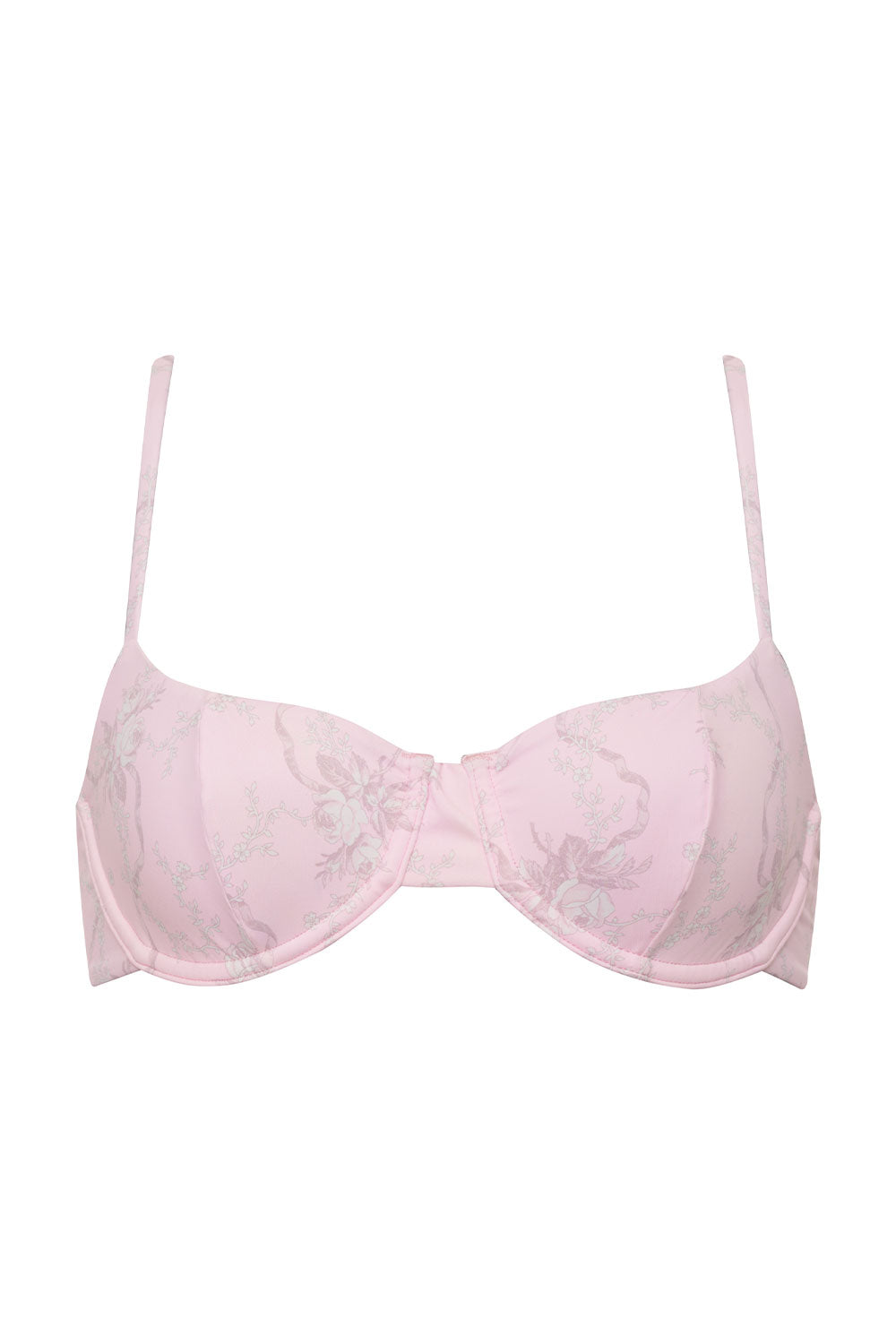 Pam Floral Underwire Bikini Top  Aurora