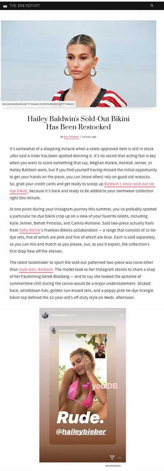 Restock Alert: Sofia Richie x Frankies Bikinis Tie Dye Collection is Finally Back in Stock!