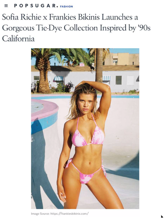 Sofia Richie x Frankies Bikinis Launches Tie-Dye Swim Collab