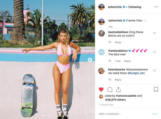 Sofia Richie Frankies bikinis tie dye