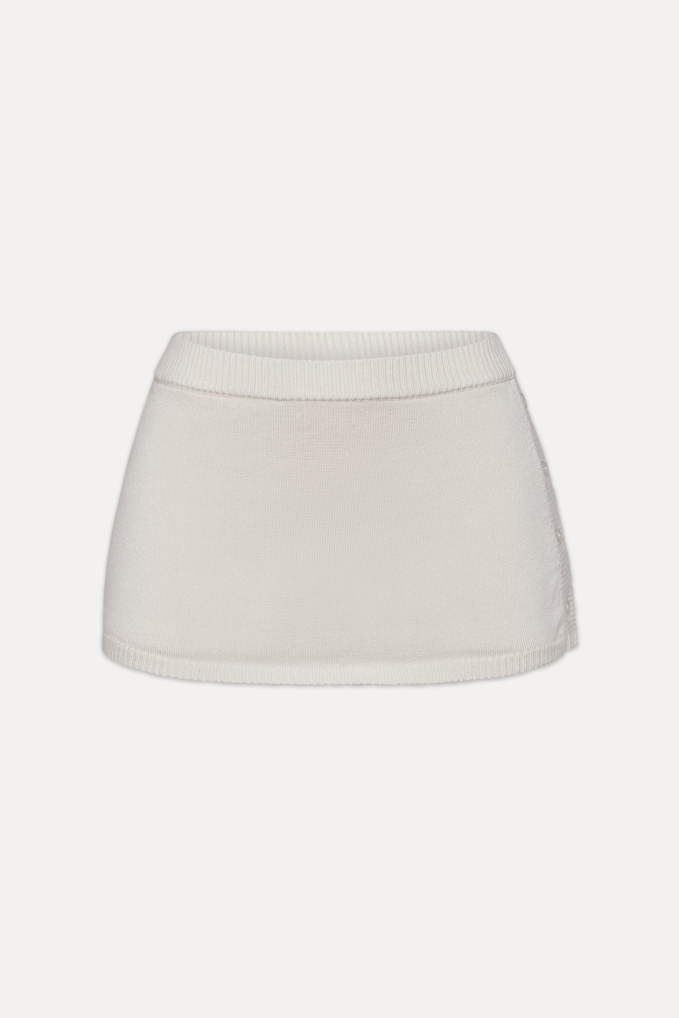 Ash Knit Mini Skort  Ivory