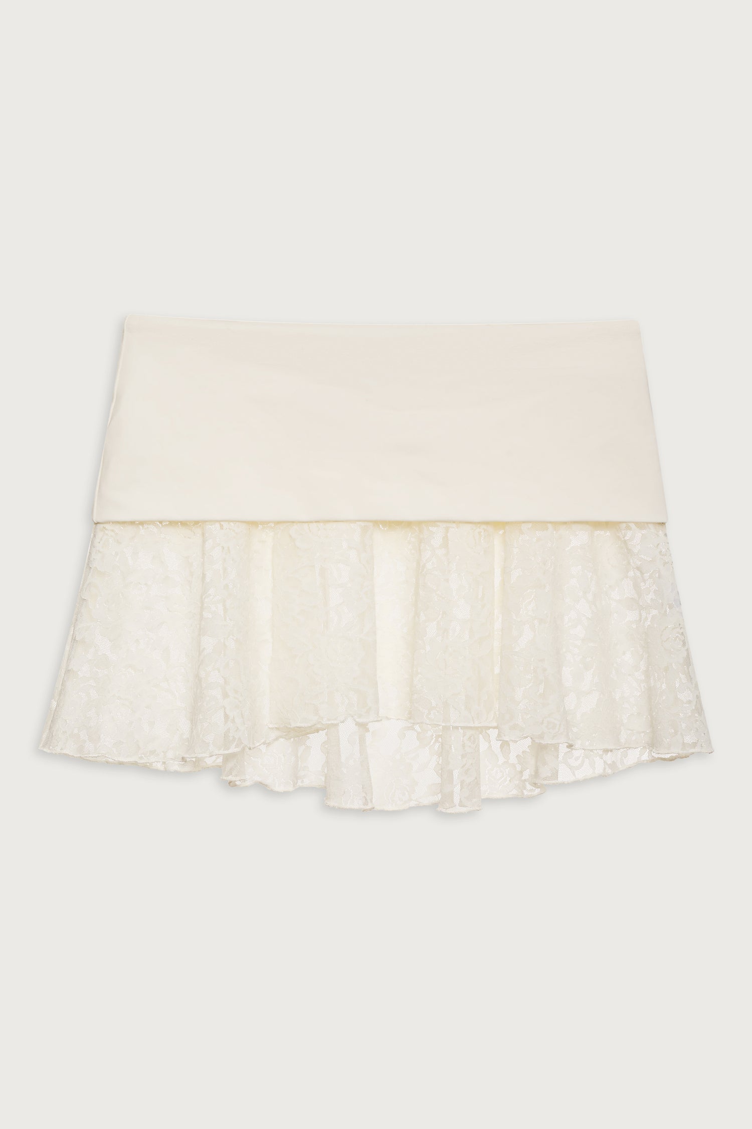 Dream Lace Mini Skirt - Porcelain