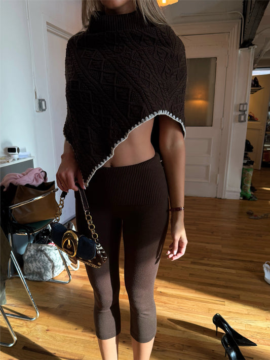 Windswept Poncho - Chocolate Brown by Frankies Bikinis 