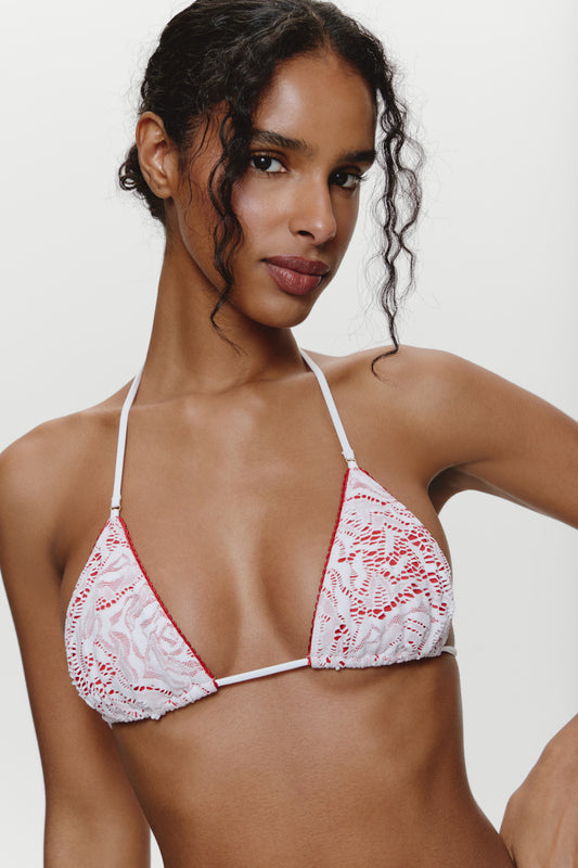 Product-Hover--Nick Triangle Halter Bikini Top - Sweet Bloom