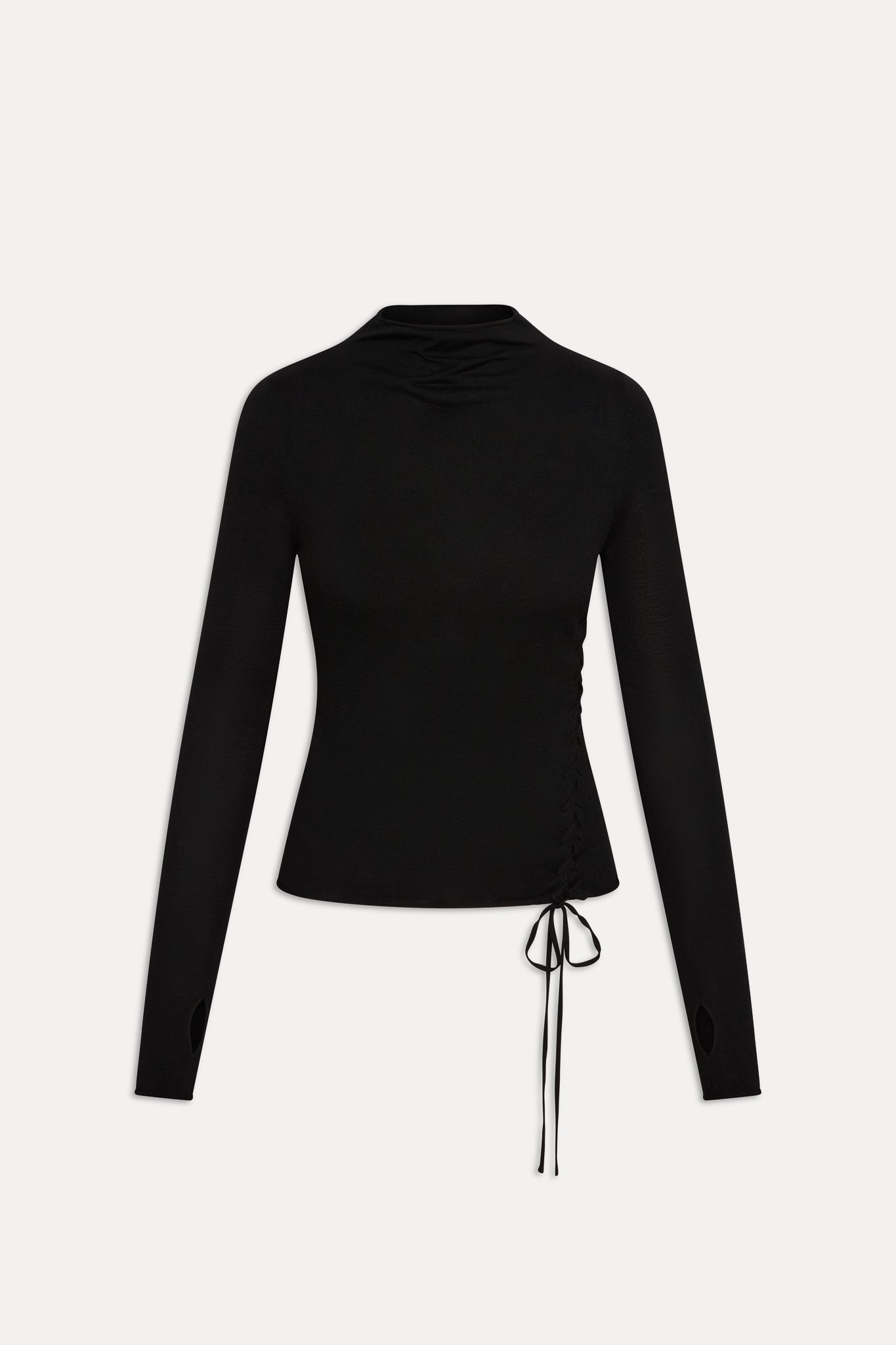 Adele Mock Neck Top  Black