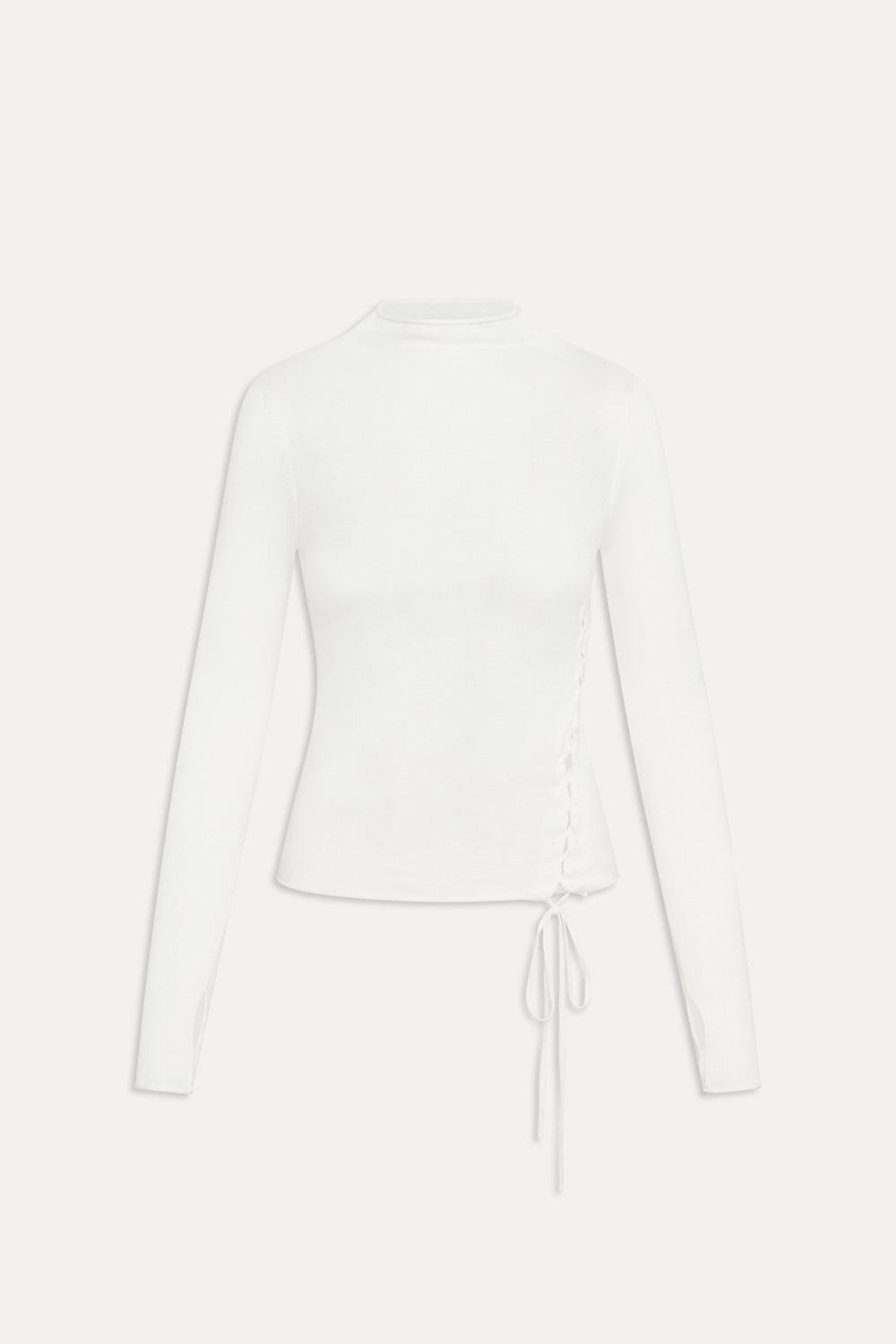Adele Mock Neck Top  Gardenia