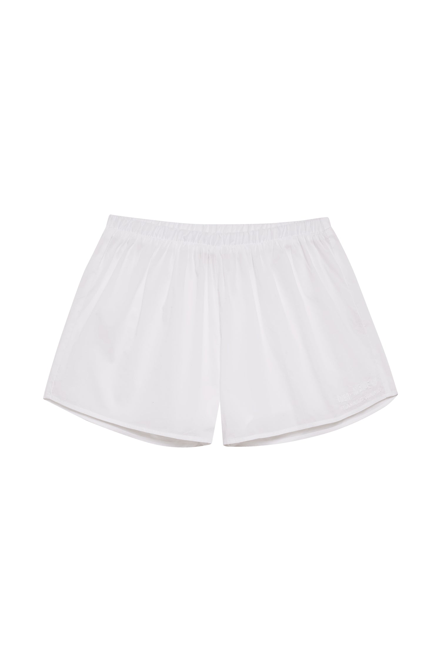 x DJERF AVENUE Airy Poplin Mini Shorts  - White