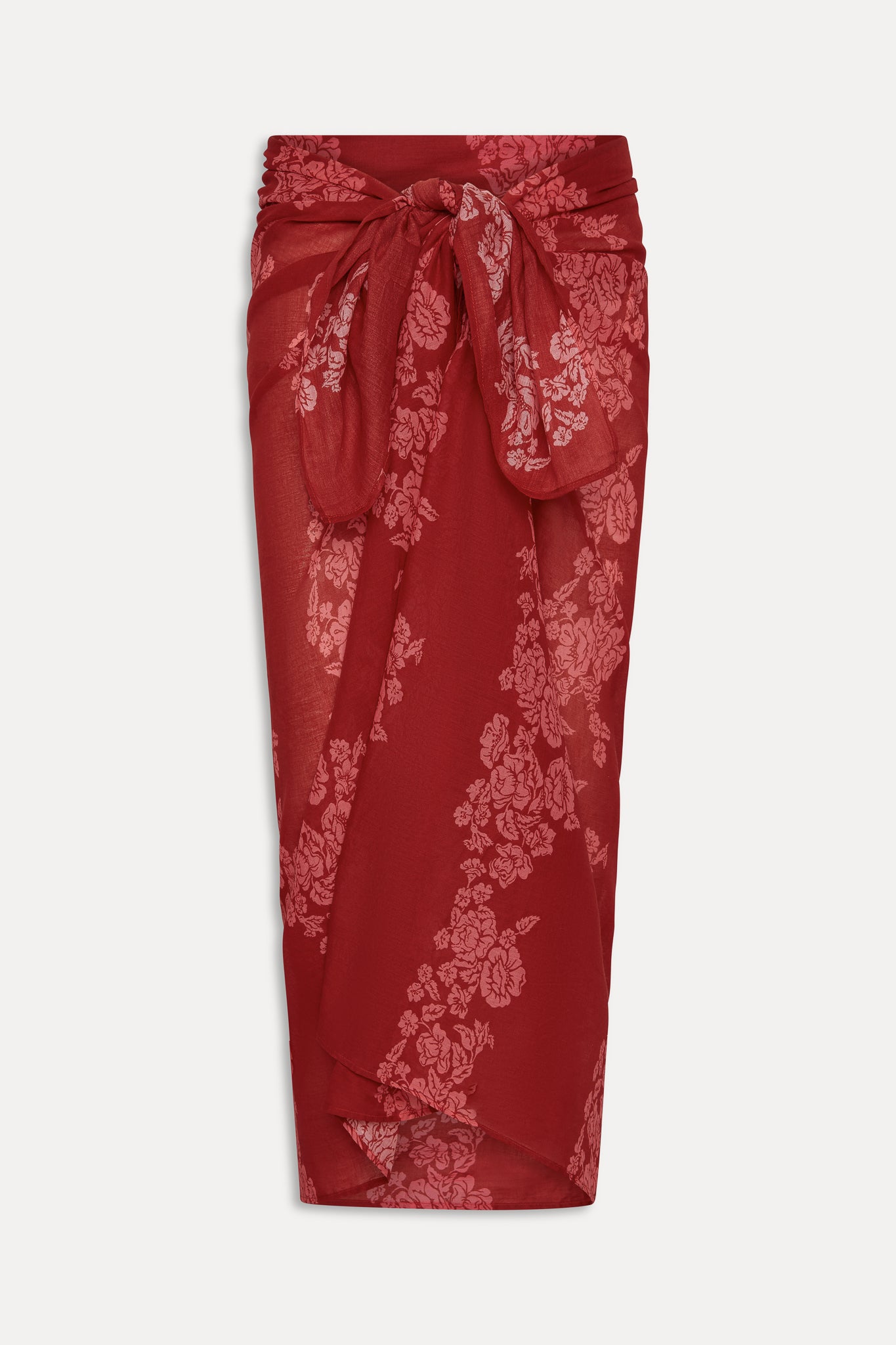Alessia Cotton Sarong  Scarlet Rose
