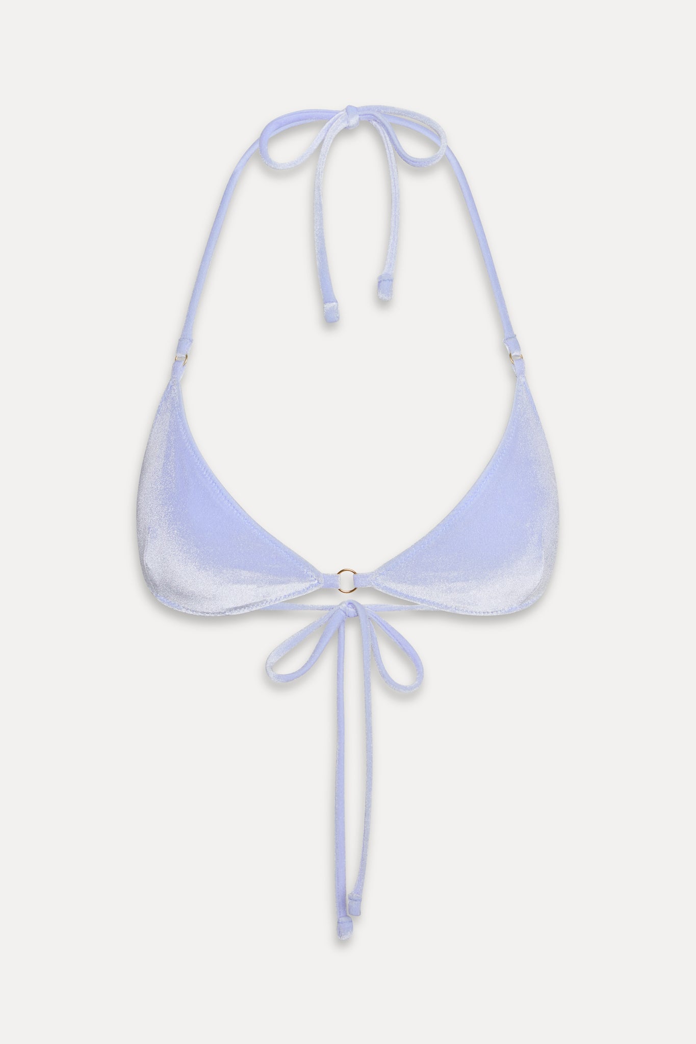 Amore Skimpy Velvet Bikini Top  French Blue
