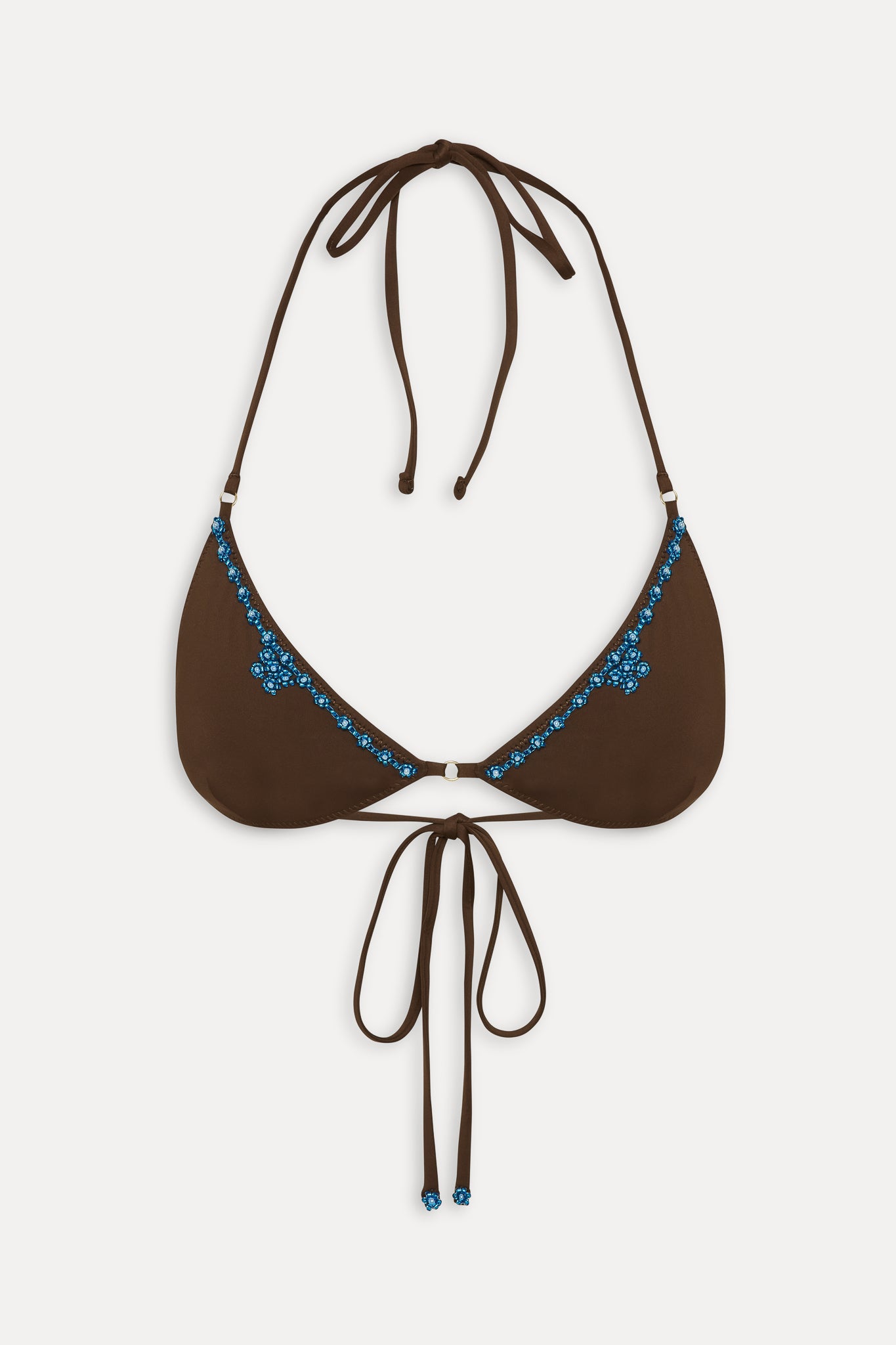 Amore Skimpy Beaded Bikini Top  Kona Flower