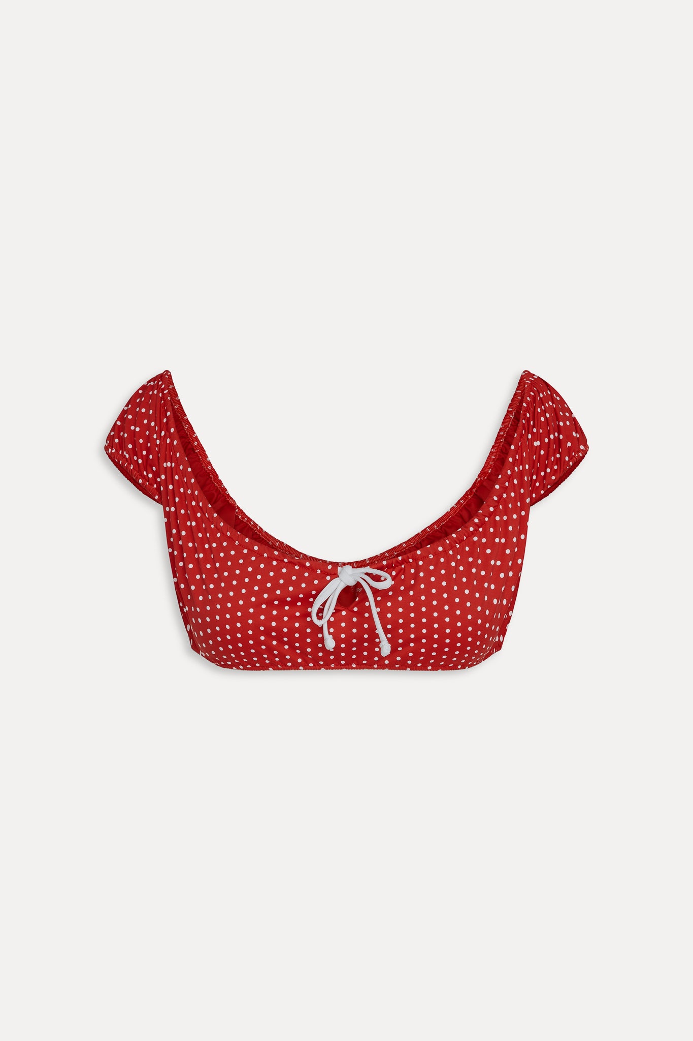Angel Bikini Top  Red Polka Dot