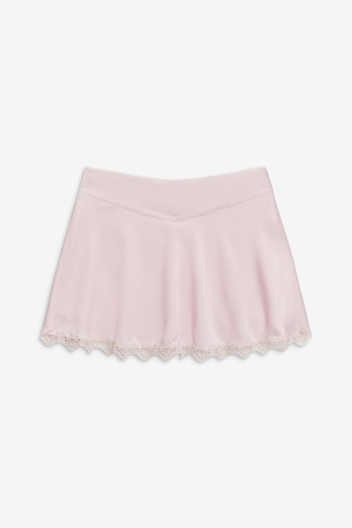 Angeline Satin Mini Skirt - Pink Porcelain