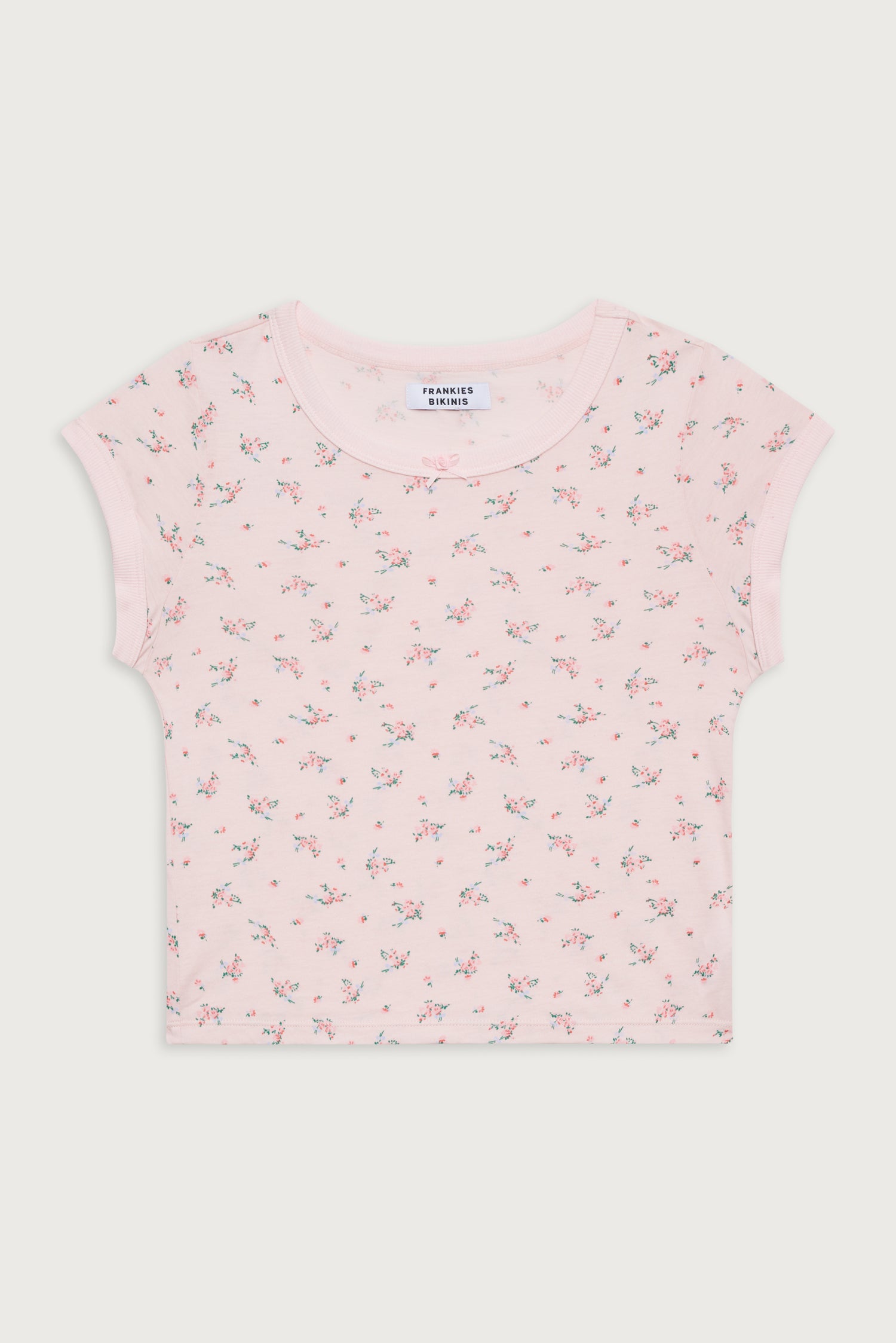 Archie Floral Cotton Tee - Baby Bouquet Pink