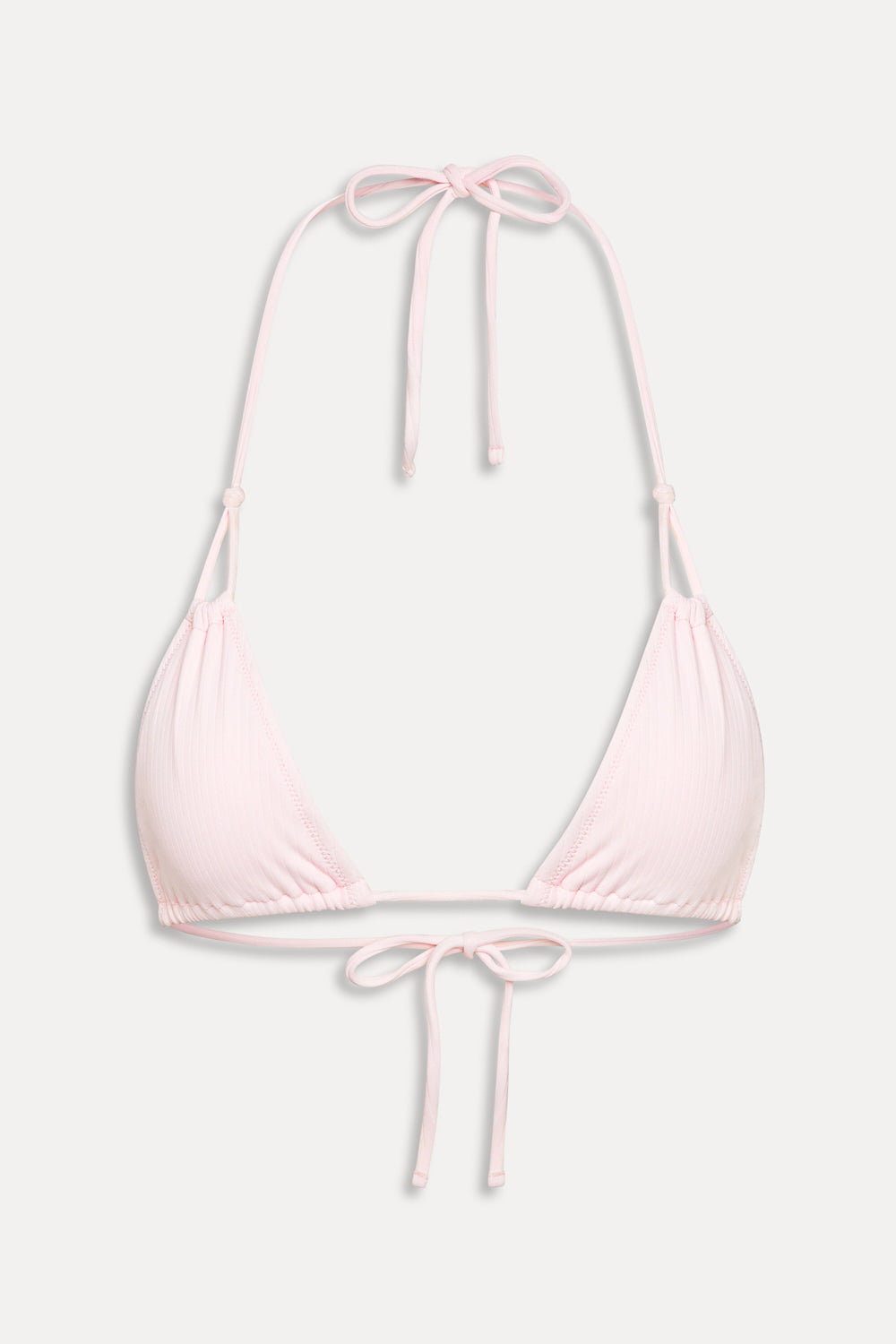 x Paige Lorenze Ari Ribbed Triangle Bikini Top  Blushing
