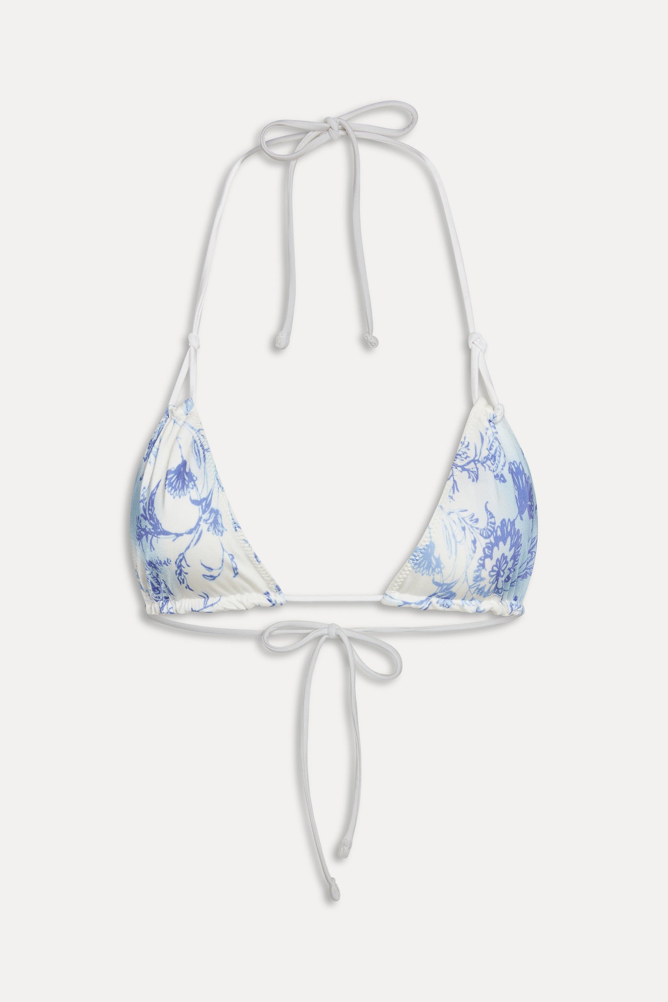 Ari Satin Triangle Bikini Top  Fleur de Bleu