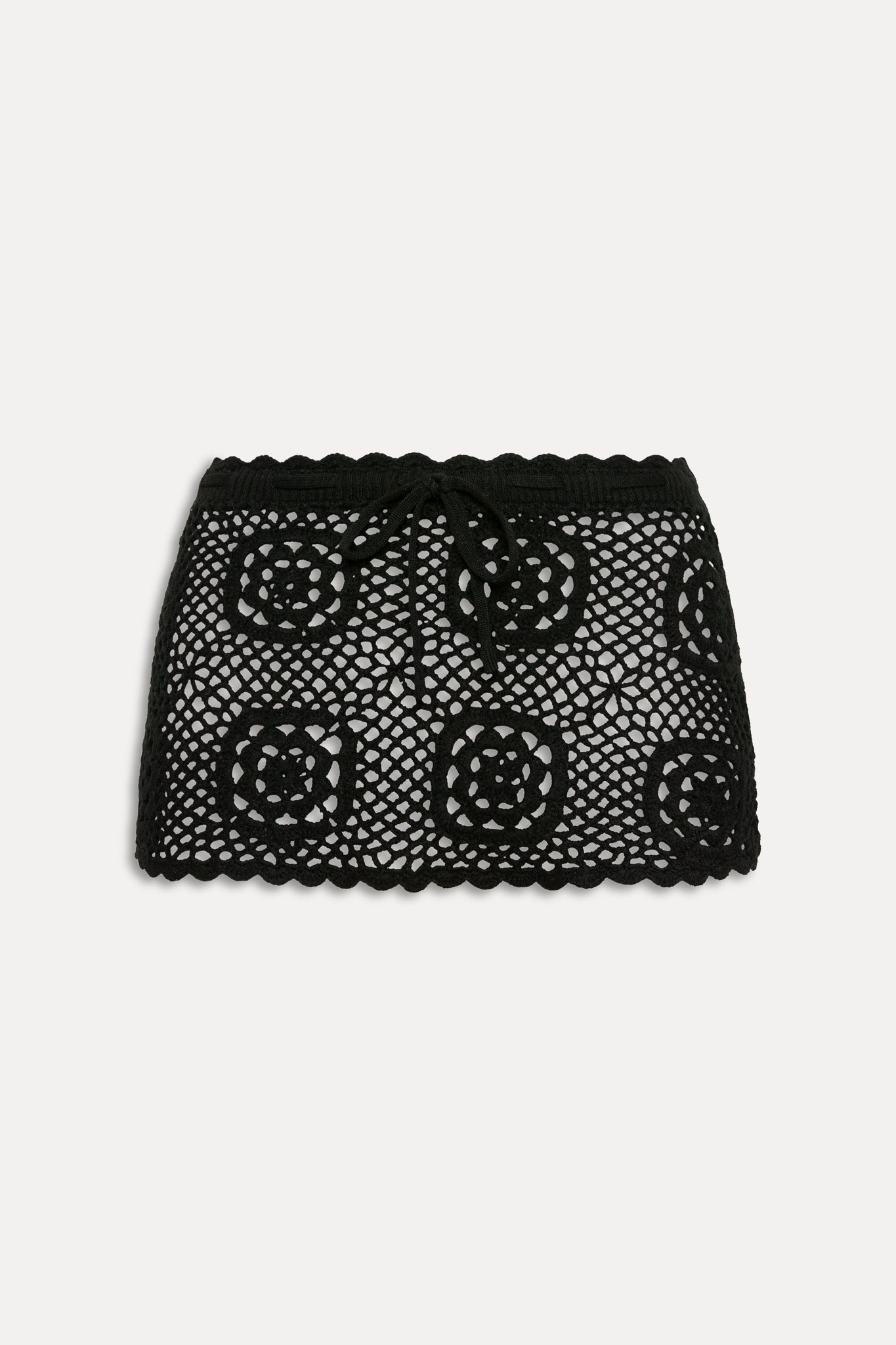Arlo Crochet Mini Skirt  Black