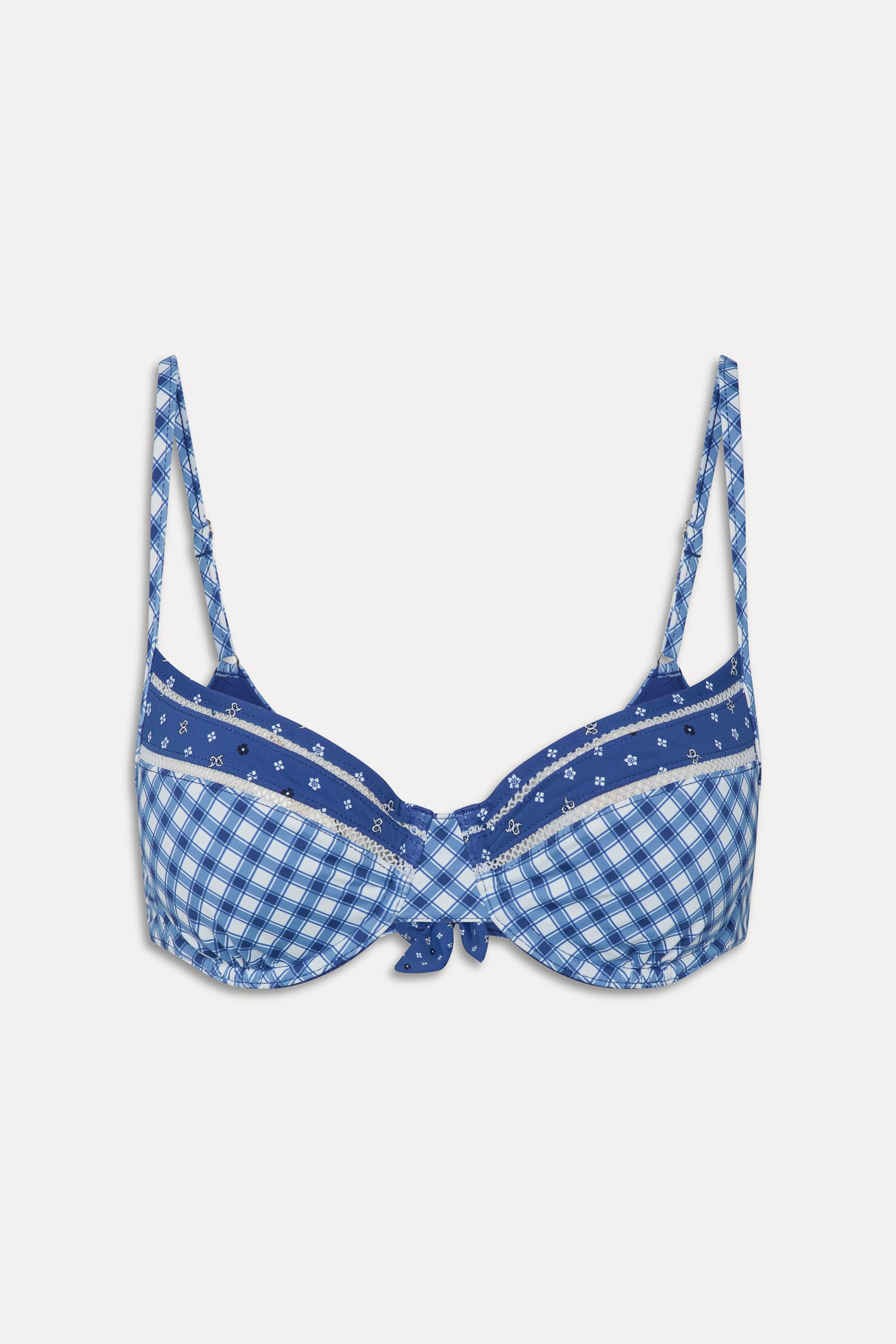 Aspen Underwire Bikini Top - Starry Gingham