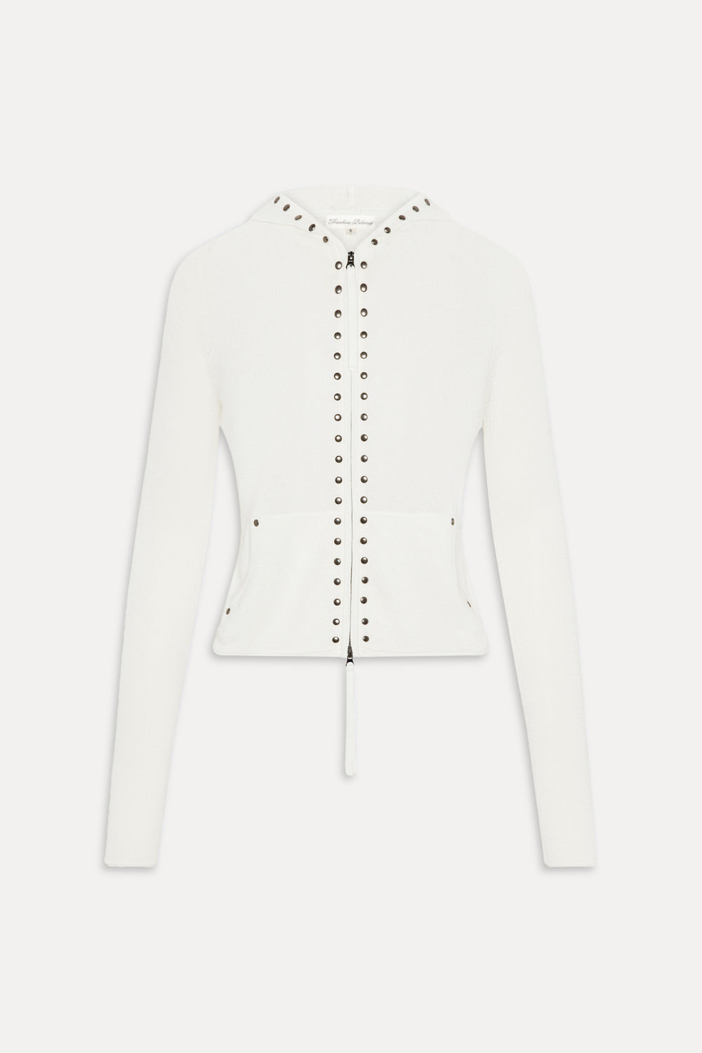 Atlas Zip Up Knit Hoodie  Coconut Cream