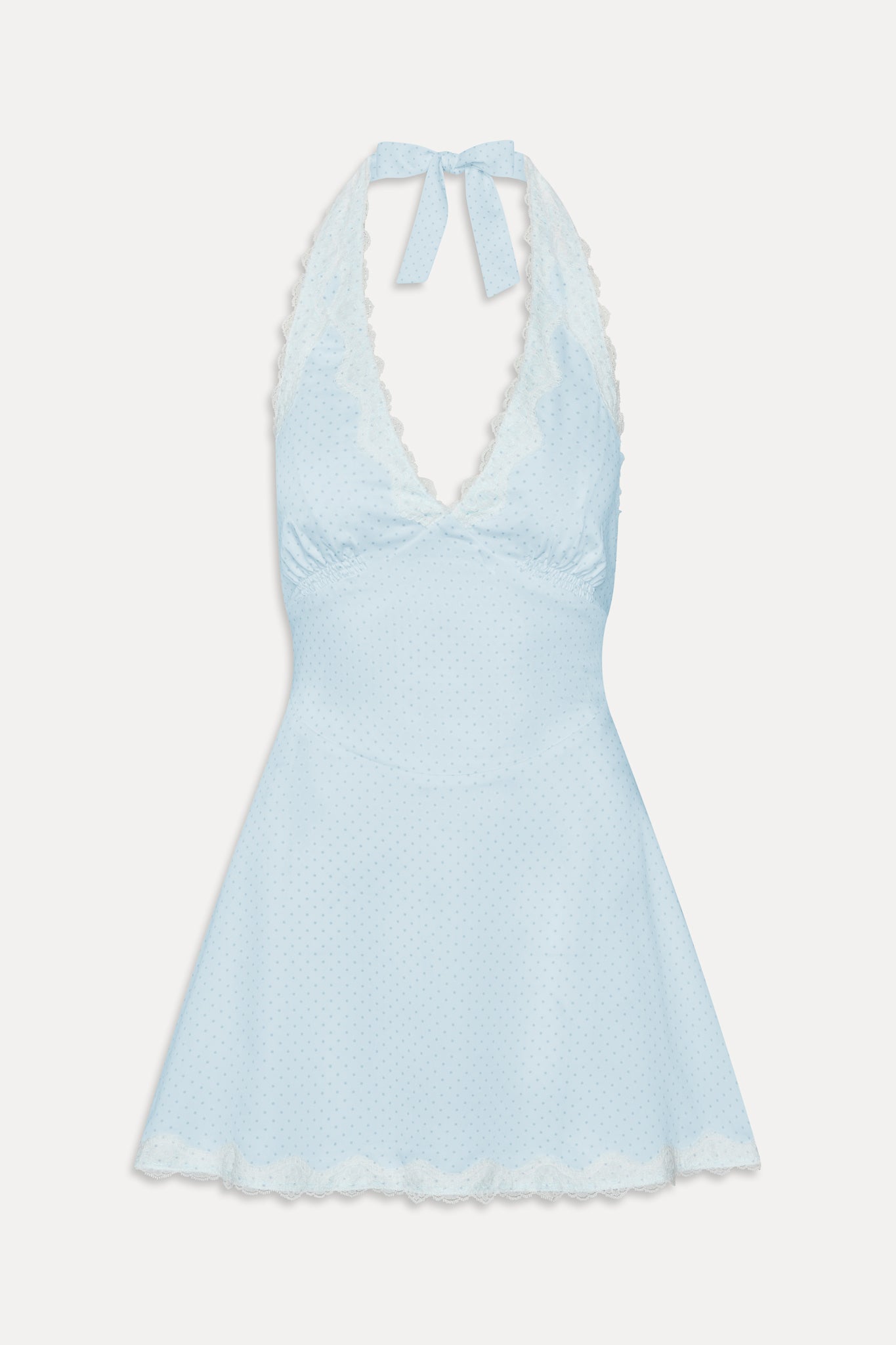 Audrey Satin Mini Dress - Sweet Pea Blue Audrey Satin Mini Dress - Sweet Pea Blue