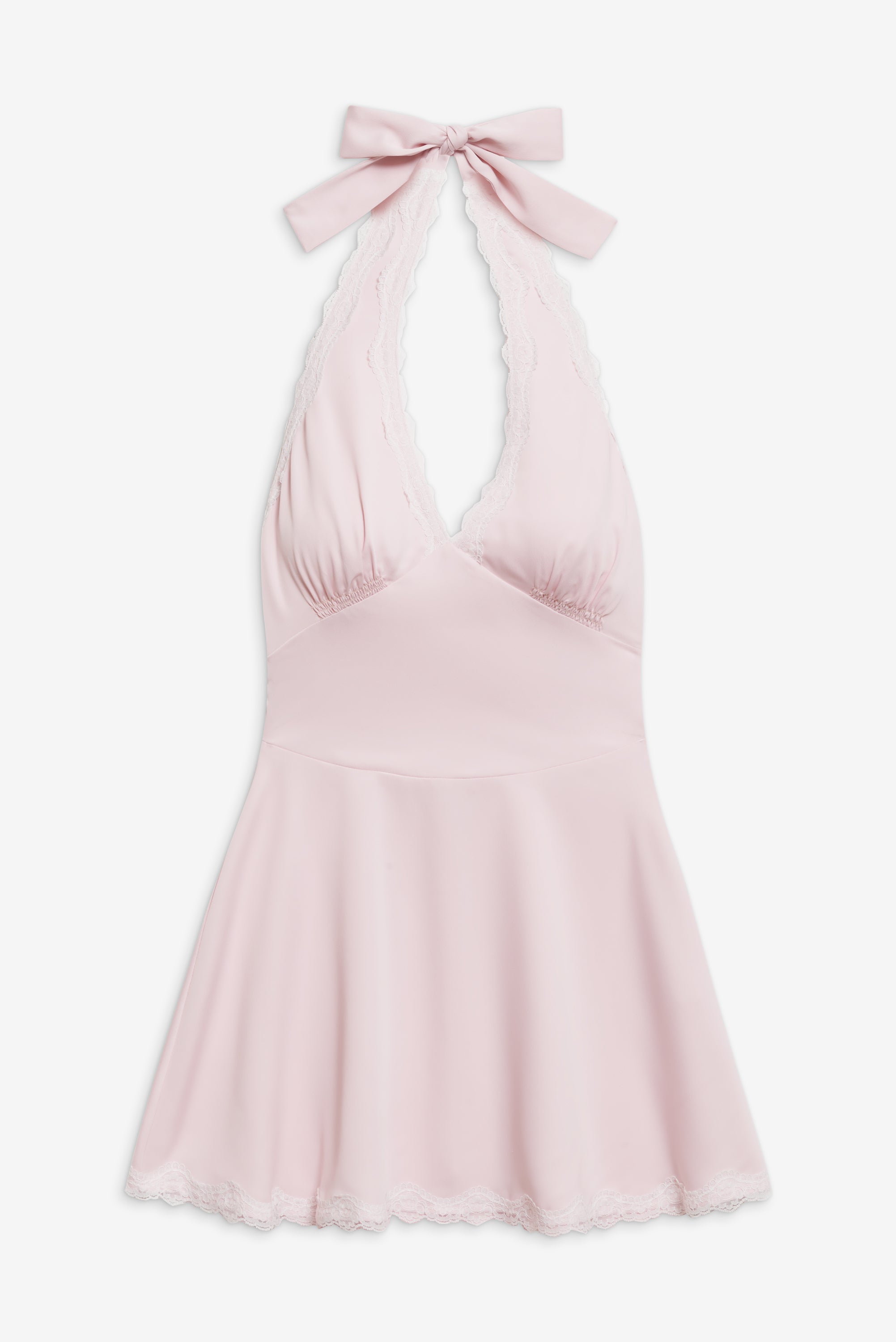 Audrey Satin Mini Dress - Pink Porcelain Audrey Satin Mini Dress - Pink Porcelain
