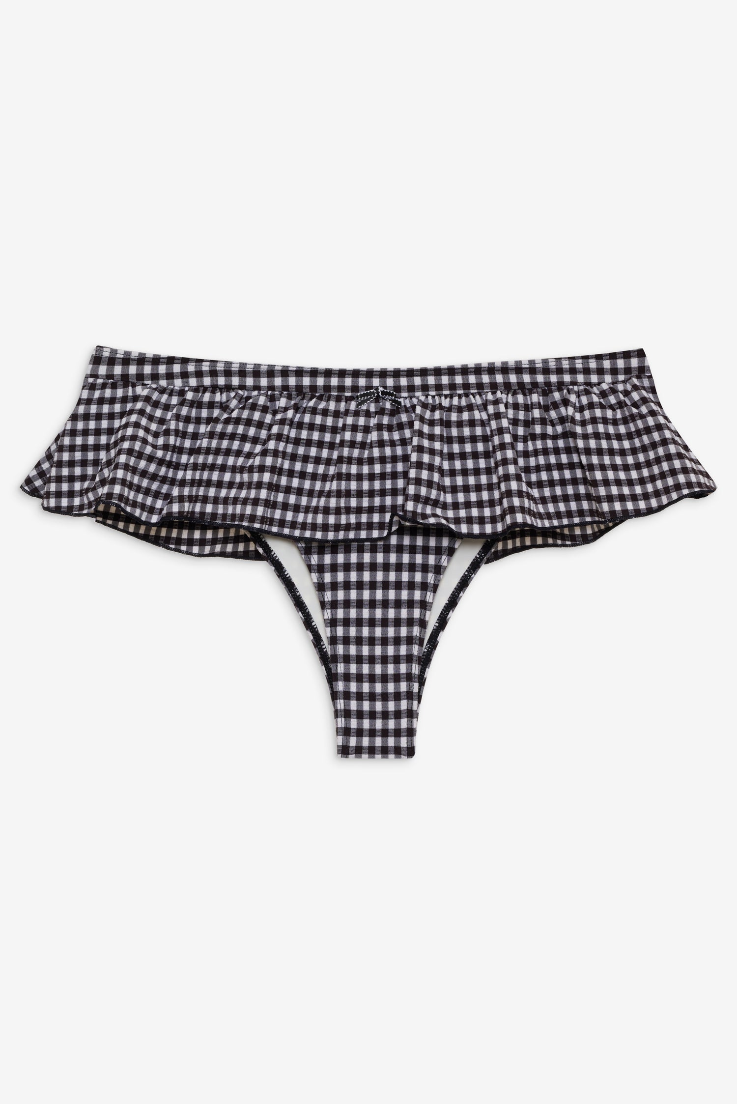 Augustine Gingham Swim Skirt  Blackberry Gingham