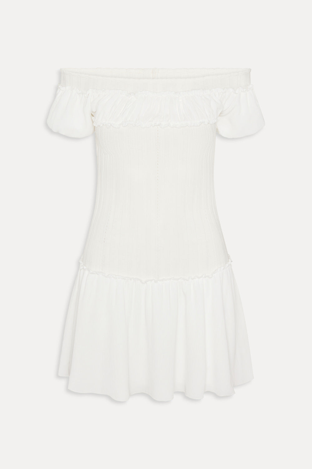 Aura Off The Shoulder Mini Dress  Coconut Cream