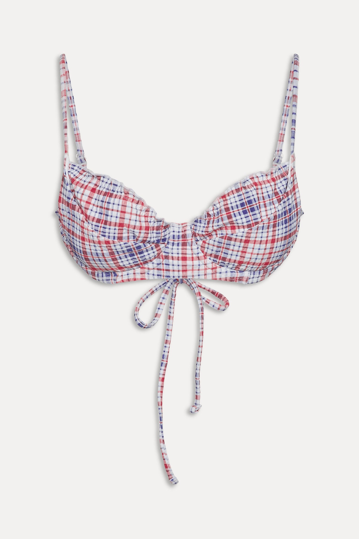 Austin Underwire Bikini Top  Americana Plaid