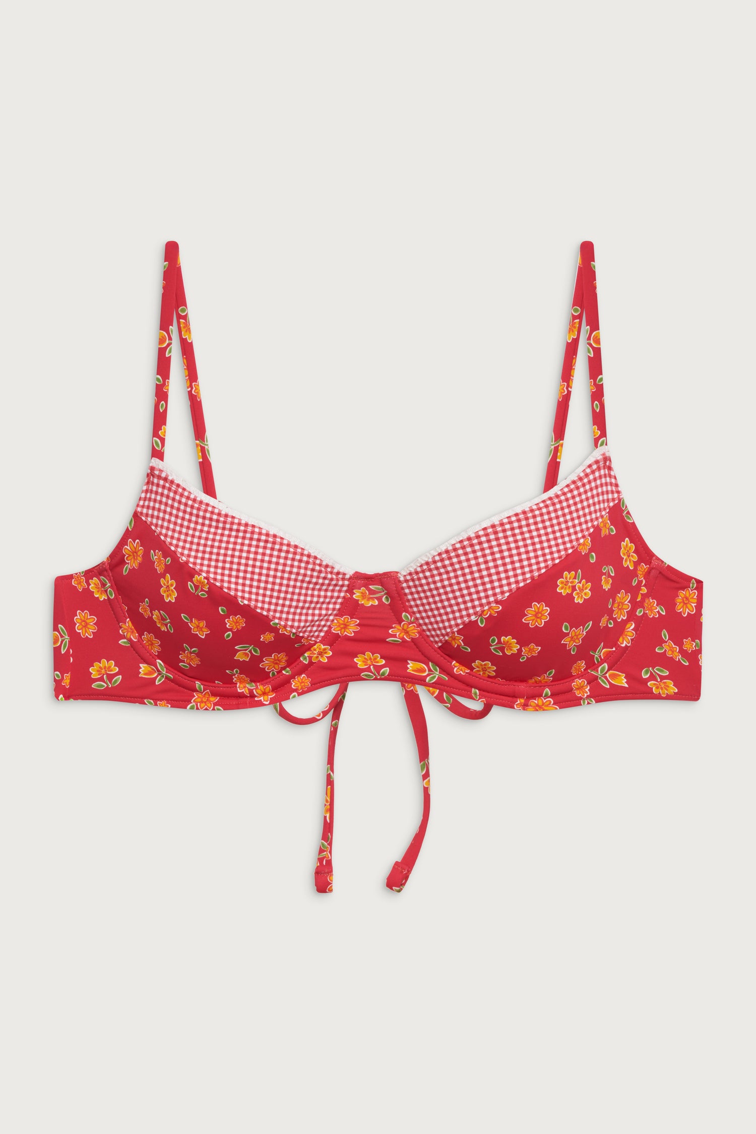 Autumn Floral Underwire Bikini Top  Summer Flower