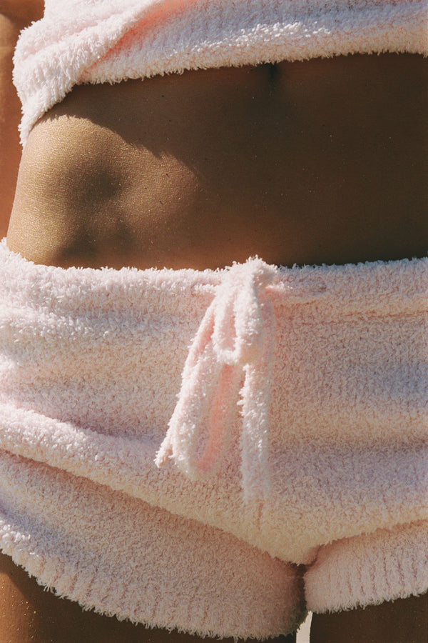 X barefoot dreams sunrise mini shorts -  cotton candy
