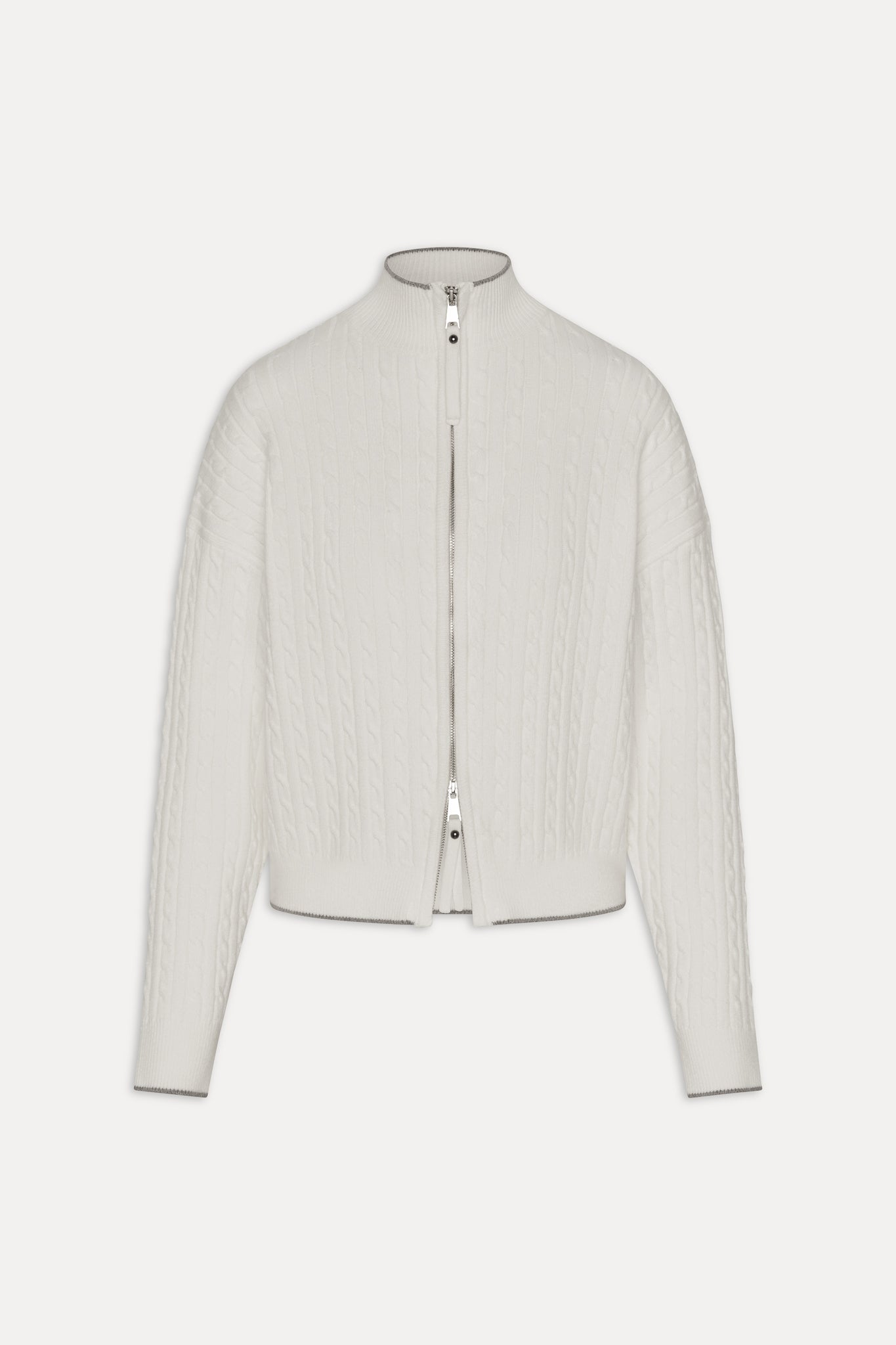 Bea Cloud Knit Zip Up Sweater  Honeymoon