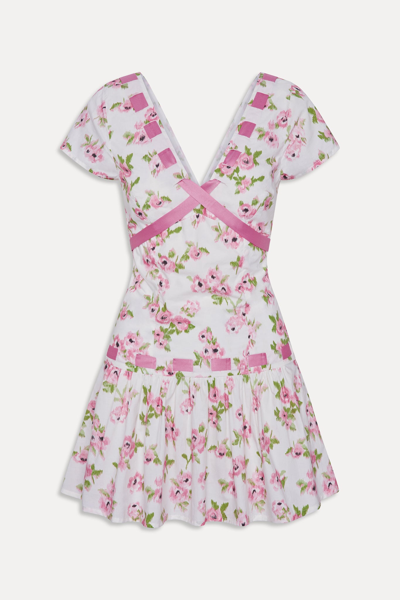 Frankies Bikinis - Belladonna Cotton Floral Mini Dress - Rosebush Frankies Bikinis - Belladonna Cotton Floral Mini Dress - Rosebush