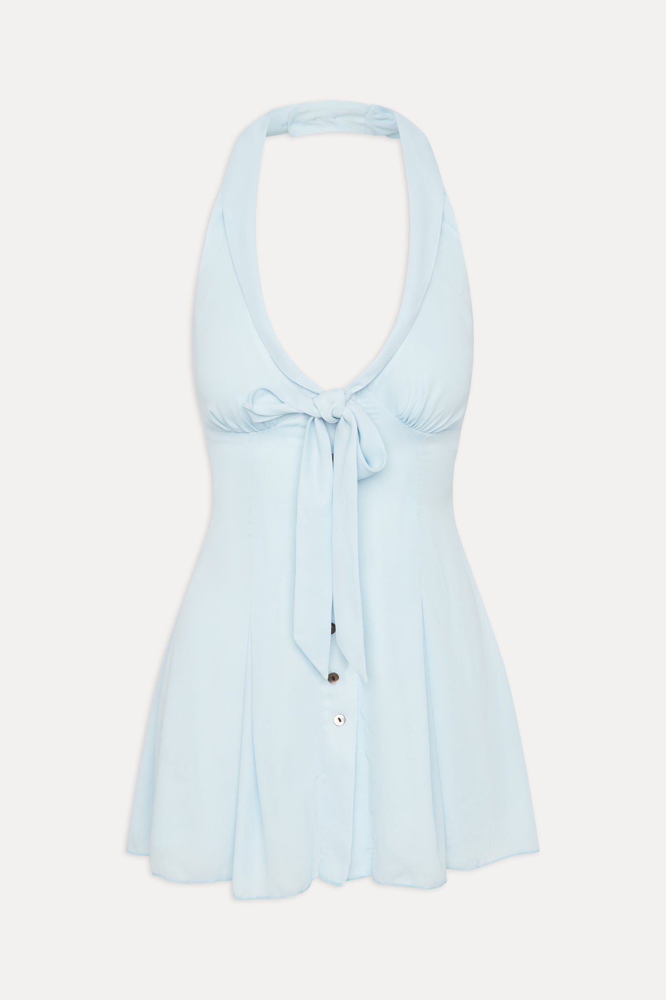 Bloom Button Up Mini Dress - Fawn